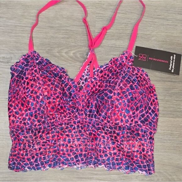 No Boundries Lace Racerback Bralette- Multi-Color - Picture 6 of 7